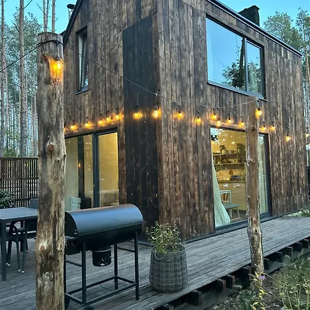 Lubiana180 Wabi Sabi W Lesie Jacuzzi Sauna Kominek - Drewno W Cenie Pobytu - Nad Jeziorem Kaszuby Pieski Tylko Do 10kg Za Dodatkowa Oplata Ferienhaus Lubiana