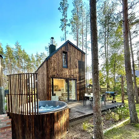 Ferienhaus Lubiana180 Wabi Sabi W Lesie Jacuzzi Sauna Kominek - Drewno W Cenie Pobytu - Nad Jeziorem Kaszuby Pieski Tylko Do 10kg Za Dodatkowa Oplata Lubiana
