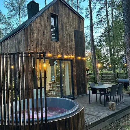 Lubiana180 Wabi Sabi W Lesie Jacuzzi Sauna Kominek - Drewno W Cenie Pobytu - Nad Jeziorem Kaszuby Pieski Tylko Do 10kg Za Dodatkowa Oplata Ferienhaus