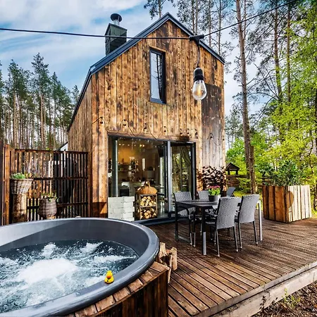 Ferienhaus Lubiana180 Wabi Sabi W Lesie Jacuzzi Sauna Kominek - Drewno W Cenie Pobytu - Nad Jeziorem Kaszuby Pieski Tylko Do 10kg Za Dodatkowa Oplata Lubiana
