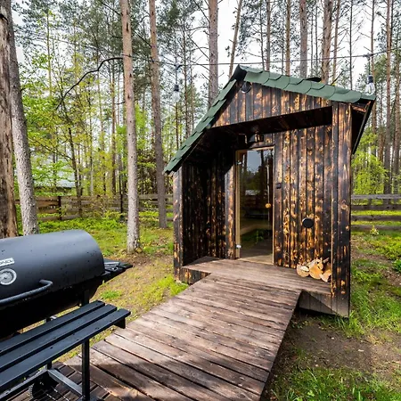 Lubiana180 Wabi Sabi W Lesie Jacuzzi Sauna Kominek - Drewno W Cenie Pobytu - Nad Jeziorem Kaszuby Pieski Tylko Do 10kg Za Dodatkową Opłatą *