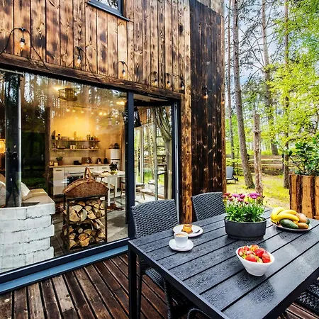 Lubiana180 Wabi Sabi W Lesie Jacuzzi Sauna Kominek - Drewno W Cenie Pobytu - Nad Jeziorem Kaszuby Pieski Tylko Do 10kg Za Dodatkową Opłatą *