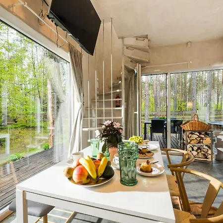 Lubiana180 Wabi Sabi W Lesie Jacuzzi Sauna Kominek - Drewno W Cenie Pobytu - Nad Jeziorem Kaszuby Pieski Tylko Do 10kg Za Dodatkowa Oplata Ferienhaus *