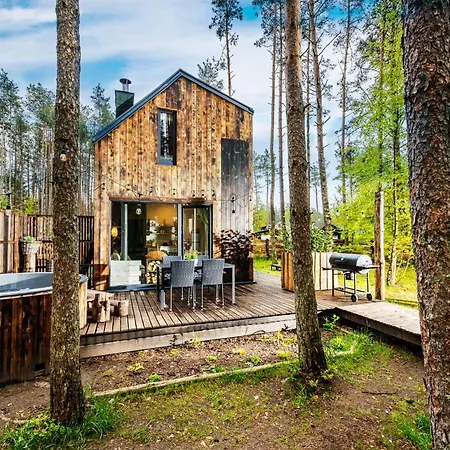 Lubiana180 Wabi Sabi W Lesie Jacuzzi Sauna Kominek - Drewno W Cenie Pobytu - Nad Jeziorem Kaszuby Pieski Tylko Do 10kg Za Dodatkowa Oplata Ferienhaus *