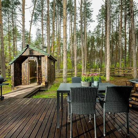 Dom wakacyjny Lubiana180 Wabi Sabi W Lesie Jacuzzi Sauna Kominek - Drewno W Cenie Pobytu - Nad Jeziorem Kaszuby Pieski Tylko Do 10kg Za Dodatkową Opłatą *