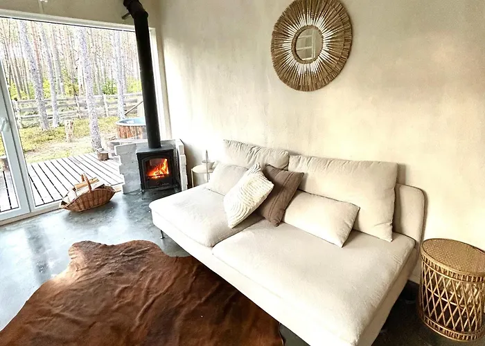 Semesterbostad Lubiana180 Wabi Sabi W Lesie Jacuzzi Sauna Kominek - Drewno W Cenie Pobytu - Nad Jeziorem Kaszuby Pieski Tylko Do 10kg Za Dodatkowa Oplata Lubiana