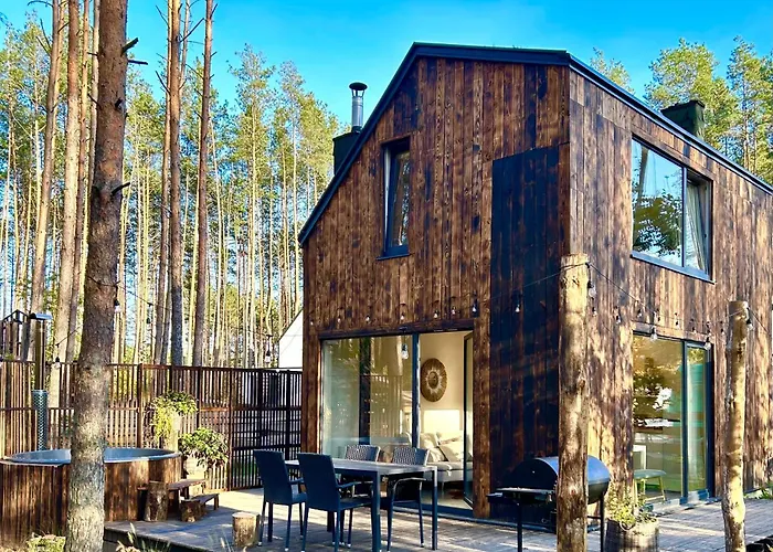 Lubiana180 Wabi Sabi W Lesie Jacuzzi Sauna Kominek - Drewno W Cenie Pobytu - Nad Jeziorem Kaszuby Pieski Tylko Do 10kg Za Dodatkowa Oplata
