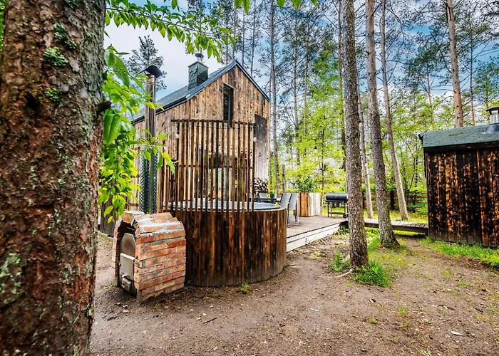 Lubiana180 Wabi Sabi W Lesie Jacuzzi Sauna Kominek - Drewno W Cenie Pobytu - Nad Jeziorem Kaszuby Pieski Tylko Do 10kg Za Dodatkowa Oplata